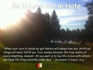 Be in Love not Hate