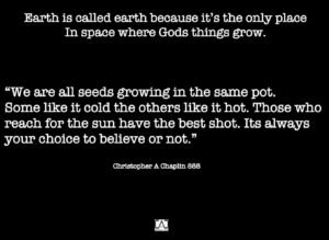 Earth is called Earth Becasue its the only place in space where God’s tings grow. 