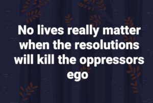 No lives matter